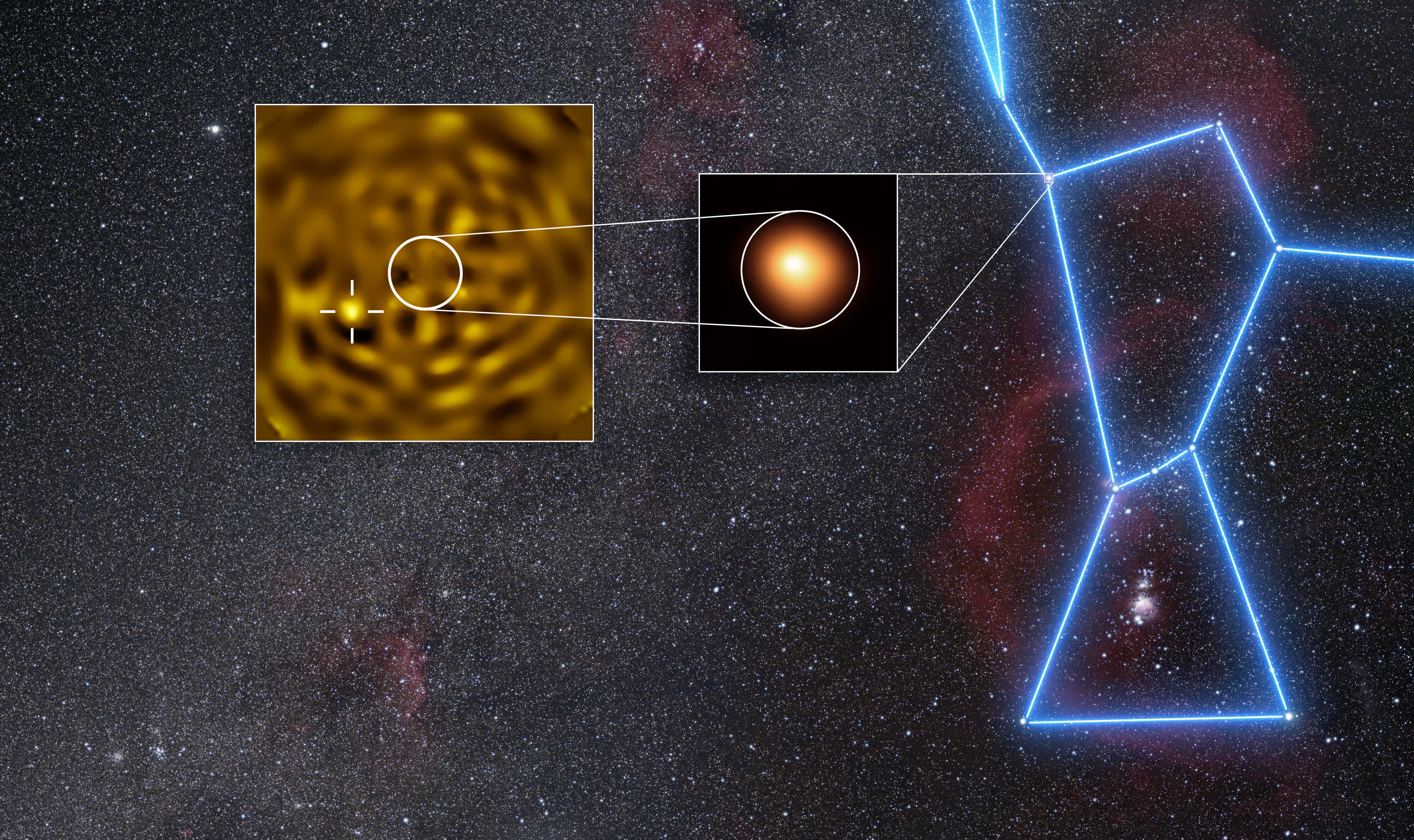 Descoberta a evidência mais forte até à data que Betelgeuse possui uma companheira